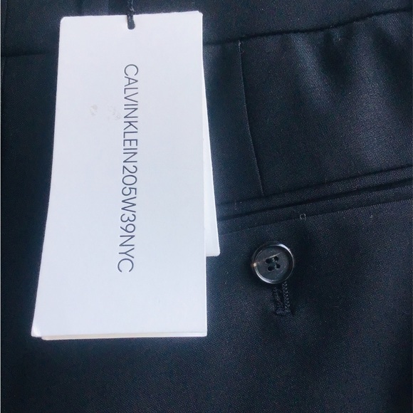 Calvin Klein-205W39NYC-RAF Simon’s  Women’s Black Pants with Red/Velvet Stripe - Picture 11 of 14